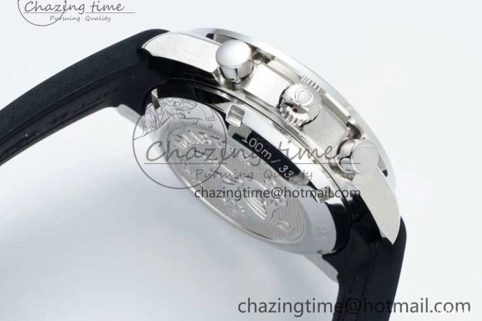 0304 ZipUp Speedmaster Racing Master SS HKF Best Edition Gray Black Dial on Black Rubber Strap A 7811